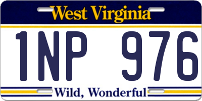 WV license plate 1NP976