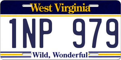 WV license plate 1NP979