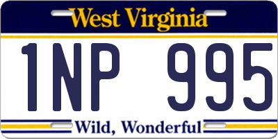 WV license plate 1NP995