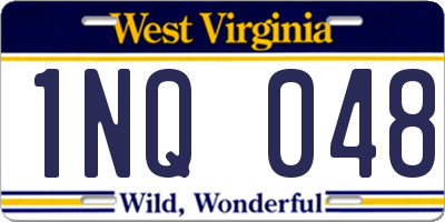 WV license plate 1NQ048