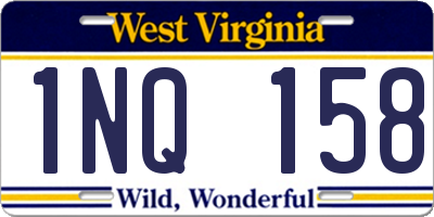 WV license plate 1NQ158