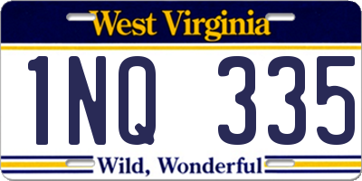 WV license plate 1NQ335