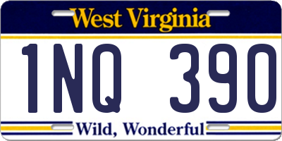 WV license plate 1NQ390