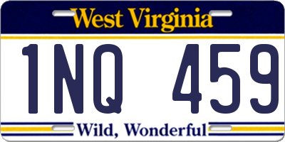WV license plate 1NQ459