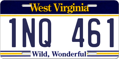 WV license plate 1NQ461