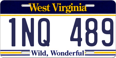 WV license plate 1NQ489