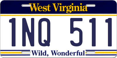 WV license plate 1NQ511