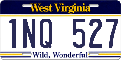WV license plate 1NQ527