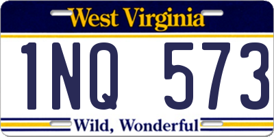 WV license plate 1NQ573