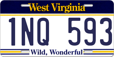 WV license plate 1NQ593