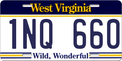 WV license plate 1NQ660