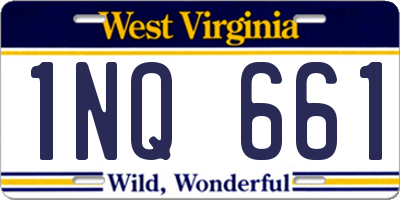 WV license plate 1NQ661
