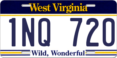 WV license plate 1NQ720