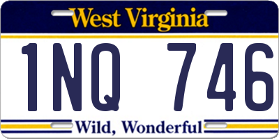 WV license plate 1NQ746