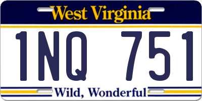 WV license plate 1NQ751