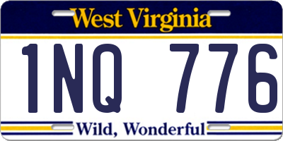 WV license plate 1NQ776