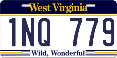 WV license plate 1NQ779