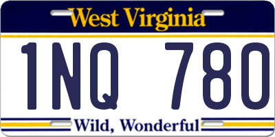 WV license plate 1NQ780