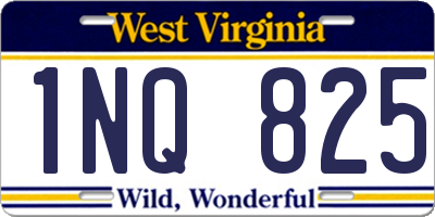 WV license plate 1NQ825