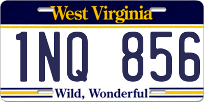 WV license plate 1NQ856