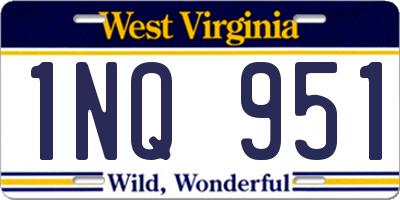 WV license plate 1NQ951