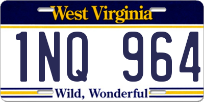 WV license plate 1NQ964