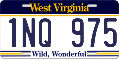 WV license plate 1NQ975