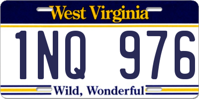 WV license plate 1NQ976
