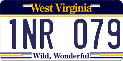 WV license plate 1NR079