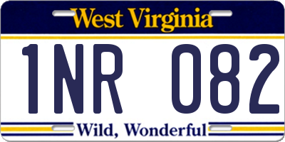 WV license plate 1NR082