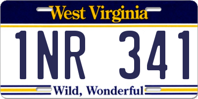 WV license plate 1NR341