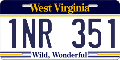 WV license plate 1NR351