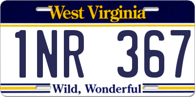 WV license plate 1NR367