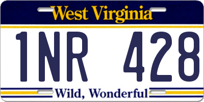 WV license plate 1NR428