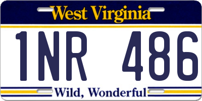 WV license plate 1NR486