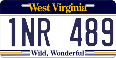 WV license plate 1NR489