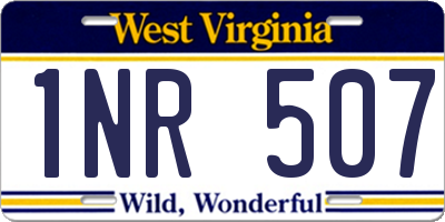 WV license plate 1NR507