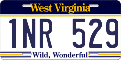 WV license plate 1NR529
