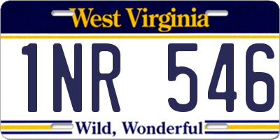 WV license plate 1NR546