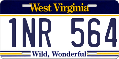 WV license plate 1NR564