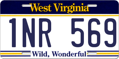 WV license plate 1NR569