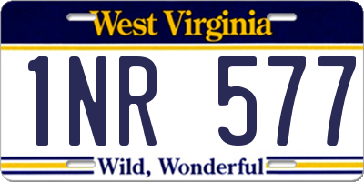 WV license plate 1NR577