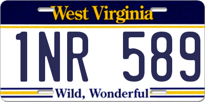 WV license plate 1NR589