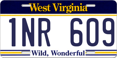 WV license plate 1NR609