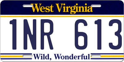 WV license plate 1NR613