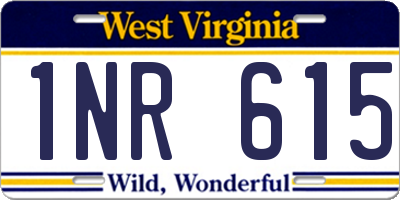 WV license plate 1NR615
