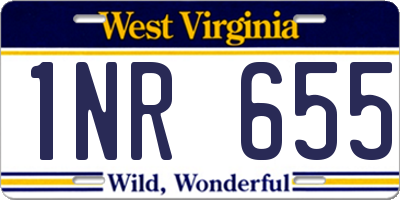 WV license plate 1NR655