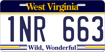 WV license plate 1NR663