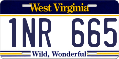 WV license plate 1NR665