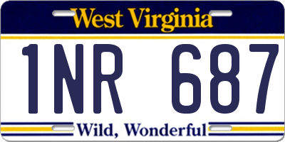 WV license plate 1NR687
